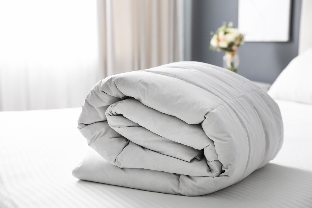Grau Bettdecke, gray duvet
