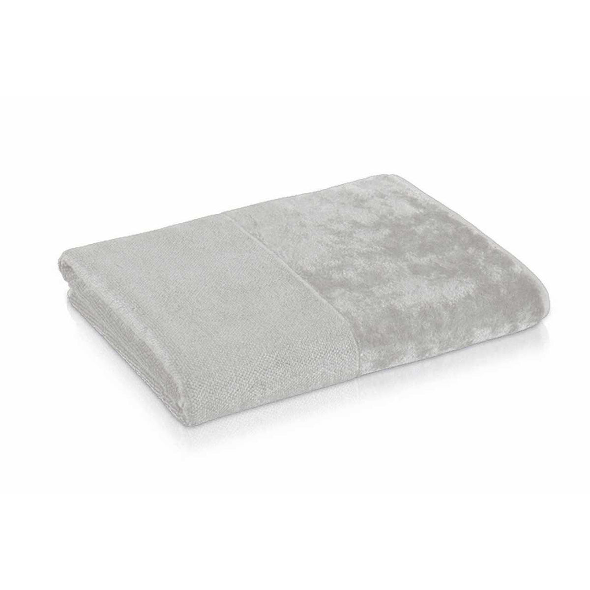 möve Handtuch Uni Bamboo Luxe Veloursbordüre Weiss