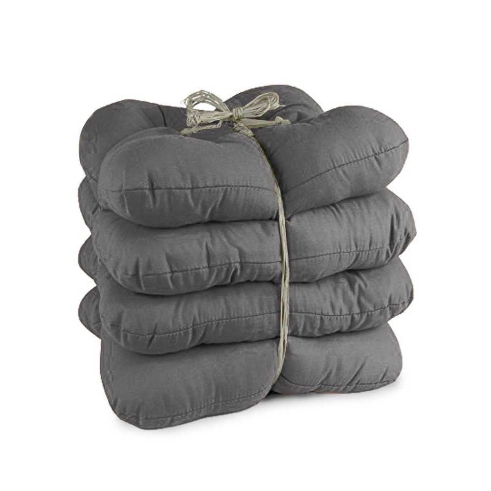 Bertels Sitzkissen Stuhlkissen Rib Canvas 4er Set