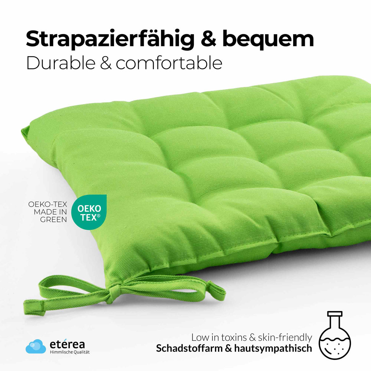 etérea Sitzkissen Stuhlkissen Basic 40x40cm - Innen und Aussenbereich