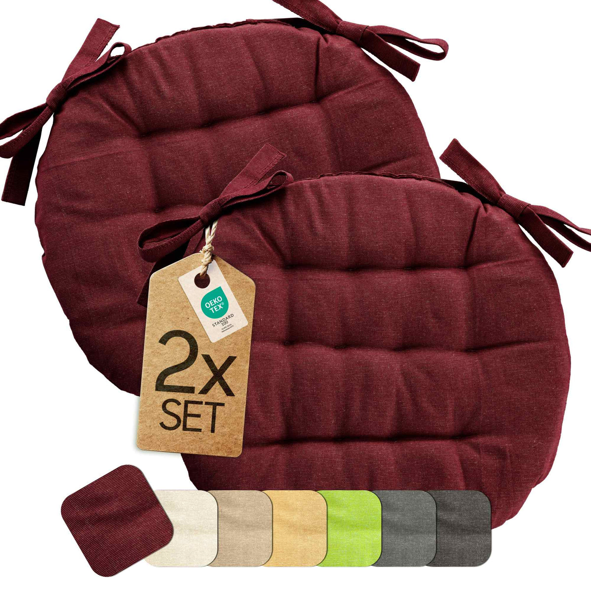 etérea Sitzkissen Stuhlkissen Basic Rund 38x38cm - Innen und Aussenbereich