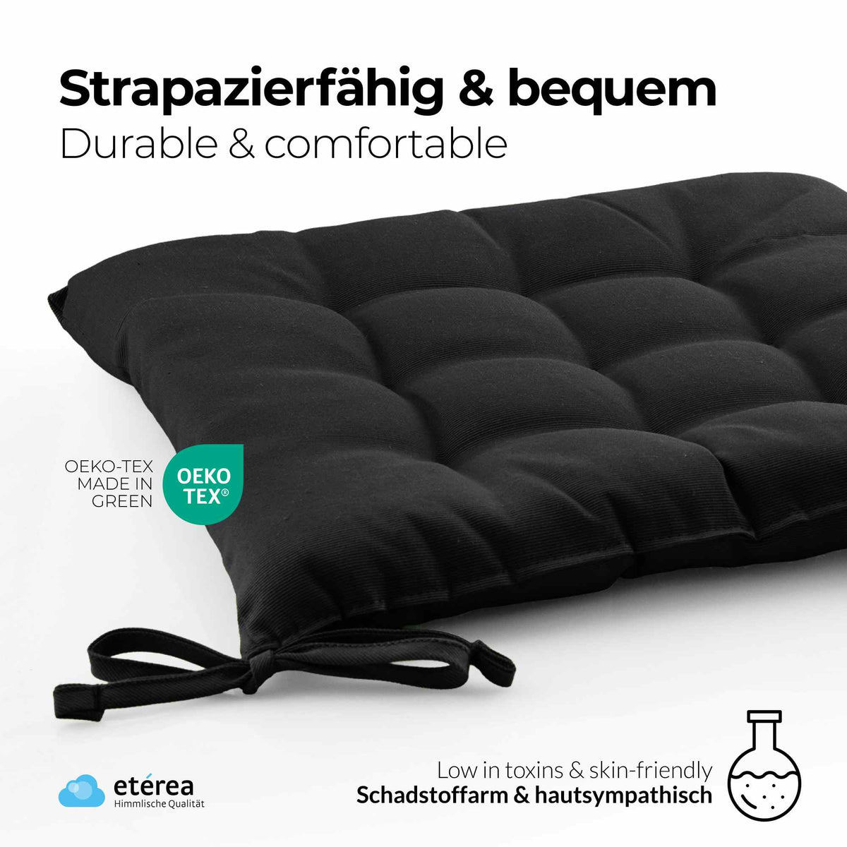 etérea Sitzkissen Stuhlkissen Basic 40x40cm - Innen und Aussenbereich