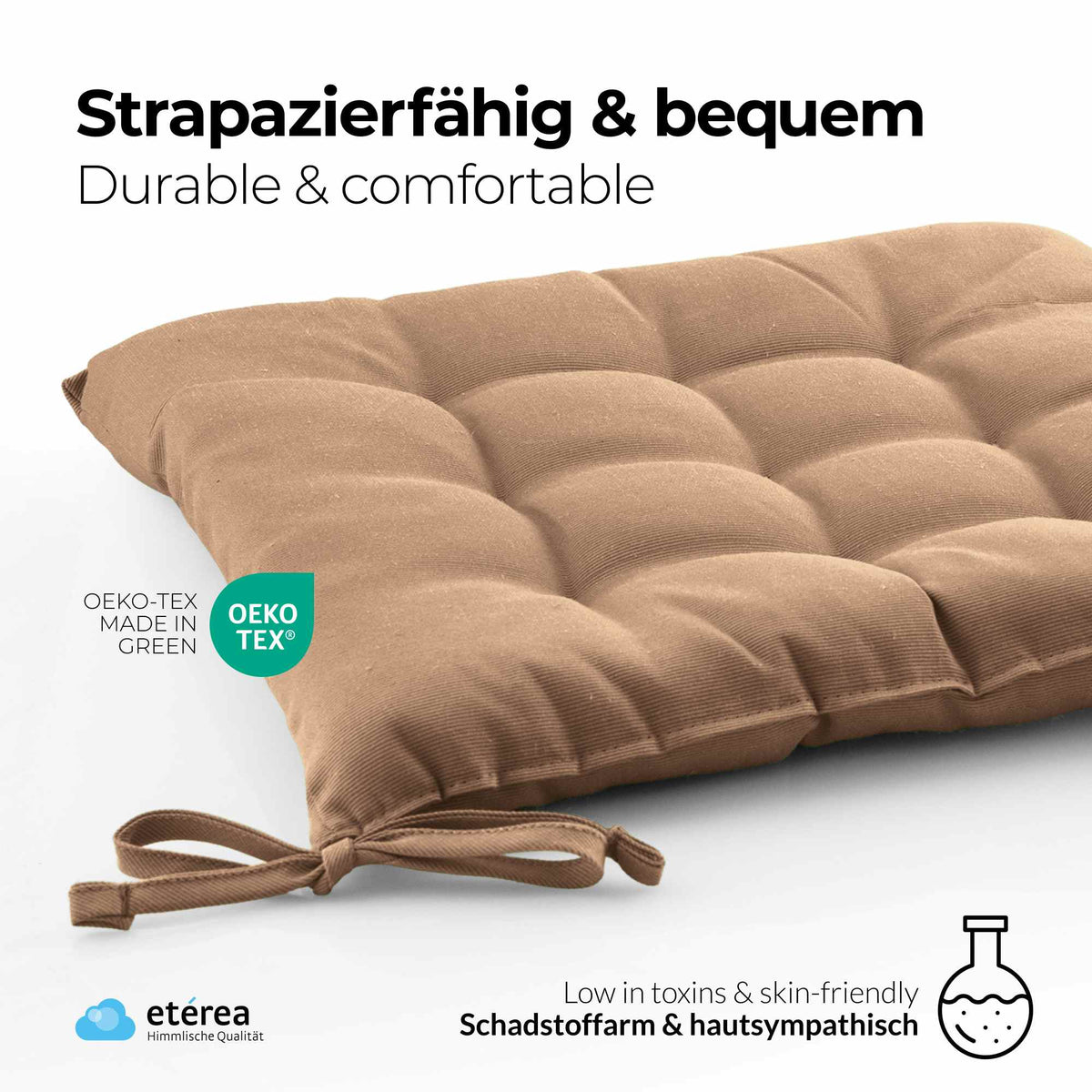 etérea Sitzkissen Stuhlkissen Basic 40x40cm - Innen und Aussenbereich