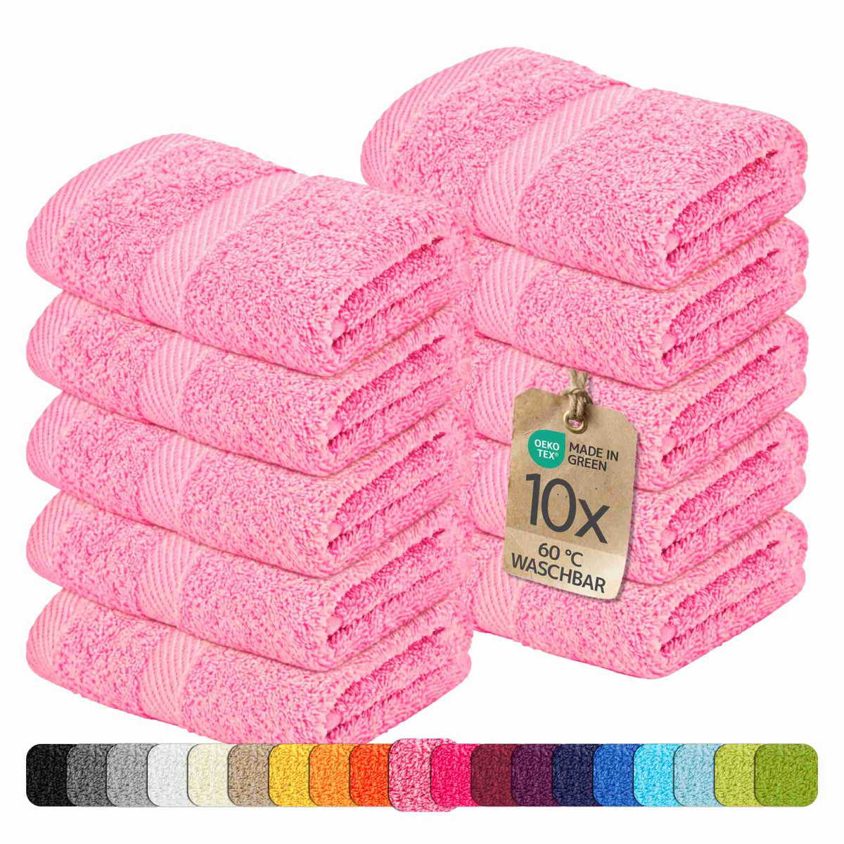 etérea 10er Pack Handtücher Carli Handtuch Bulkset