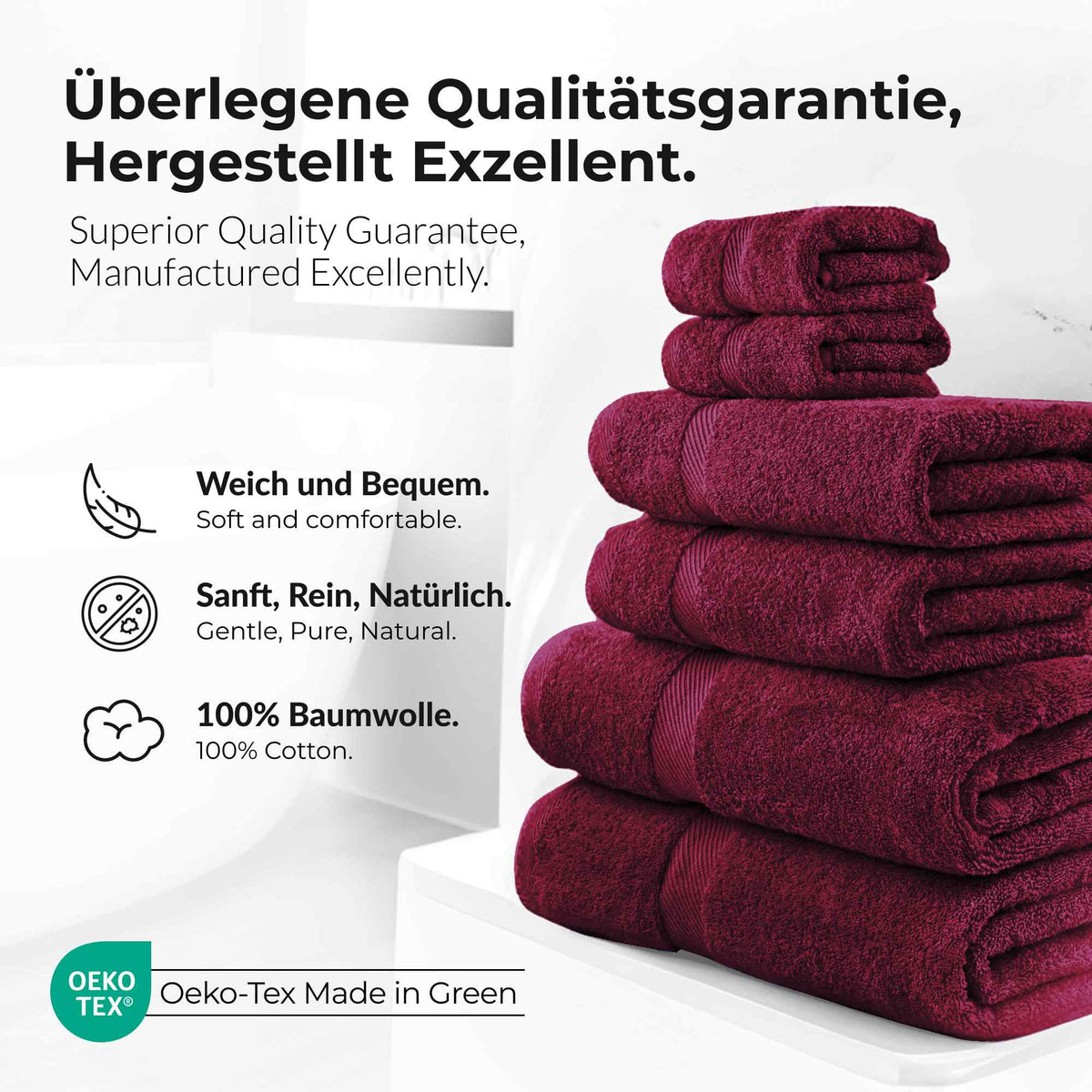 eterea Carli Handtuch Set 6 tlg. Eco