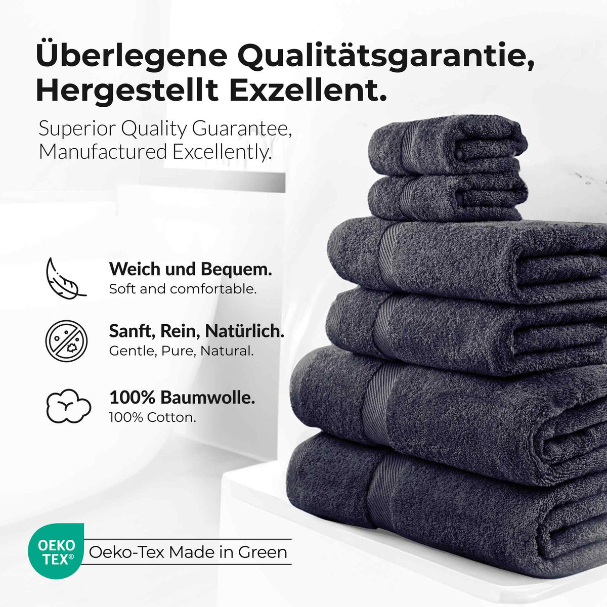 etérea 10er Pack Handtücher Carli Handtuch Bulkset