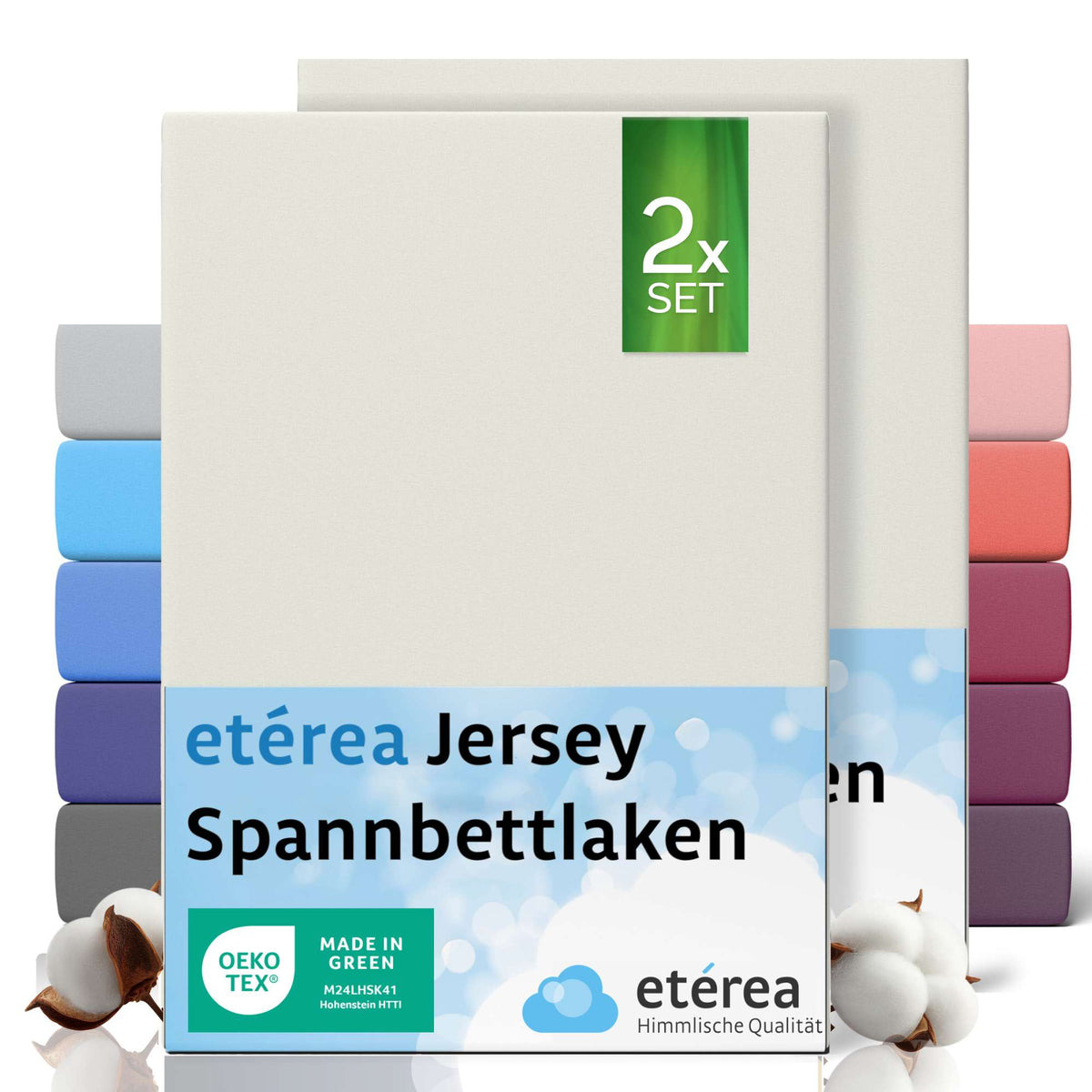 etérea Comfort Jersey Kinder Spannbettlaken Doppelpack