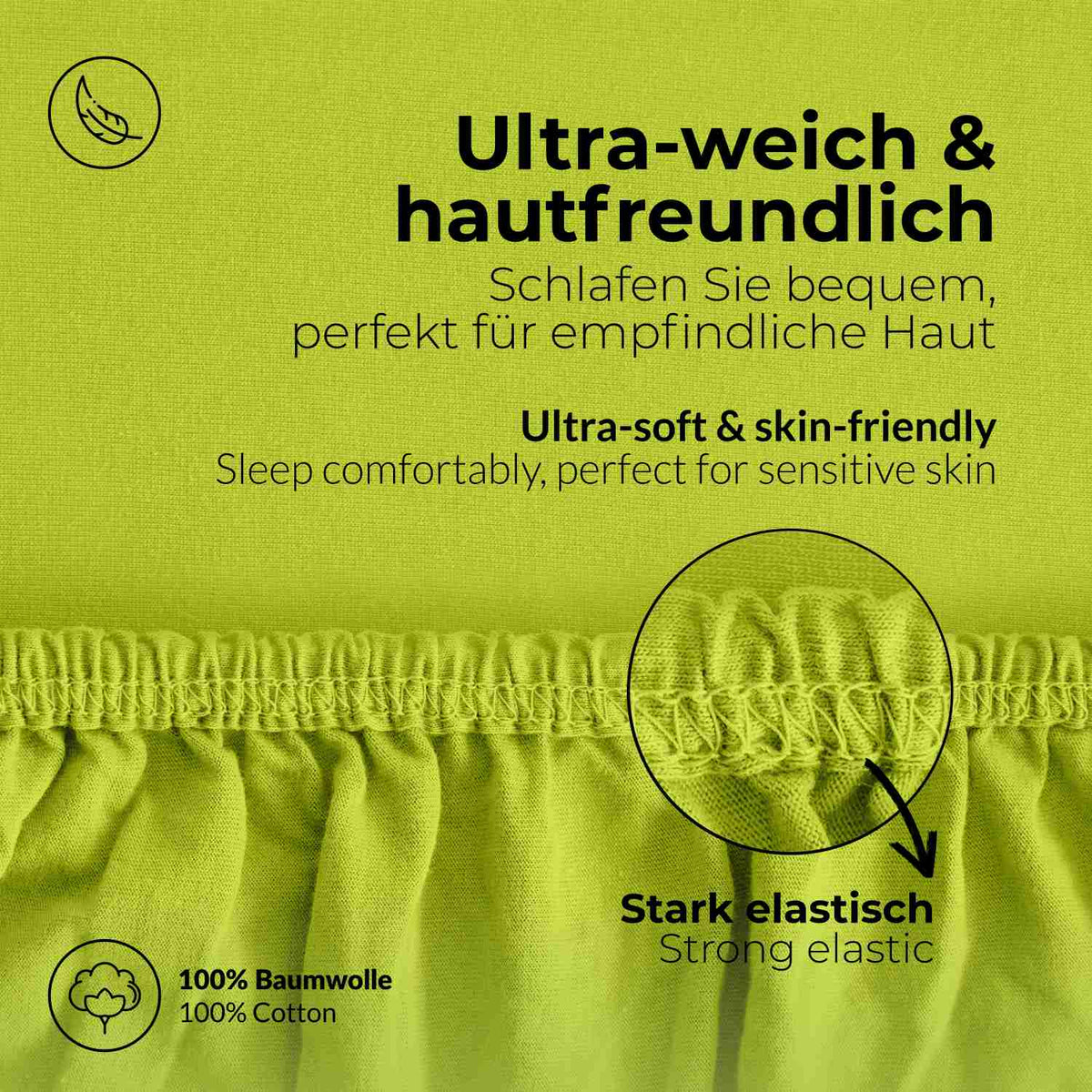 etérea 2 Stück Comfort Jersey Topper Spannbettlaken
