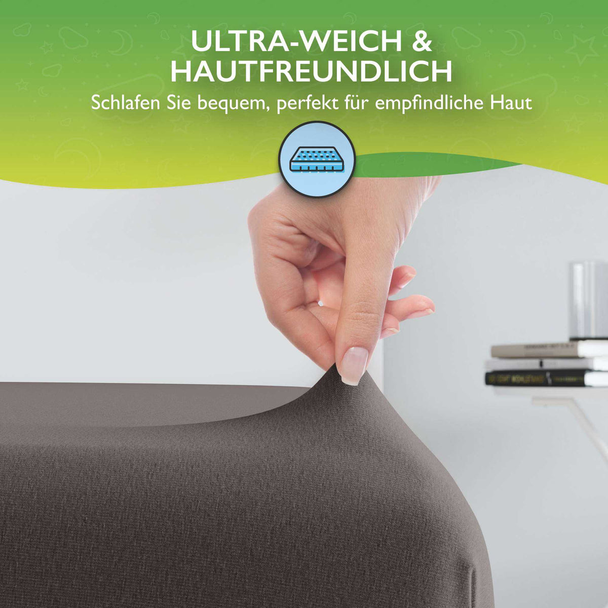 2x etérea Comfort Jersey Topper Spannbettlaken