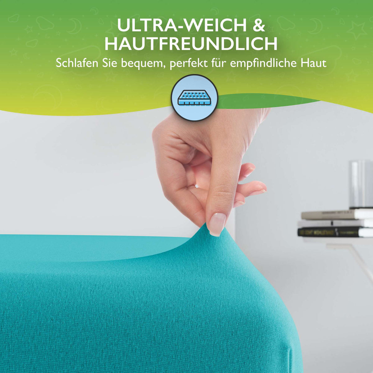2x etérea Comfort Jersey Topper Spannbettlaken