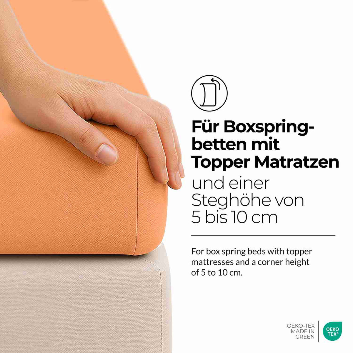 etérea 2 Stück Comfort Jersey Topper Spannbettlaken