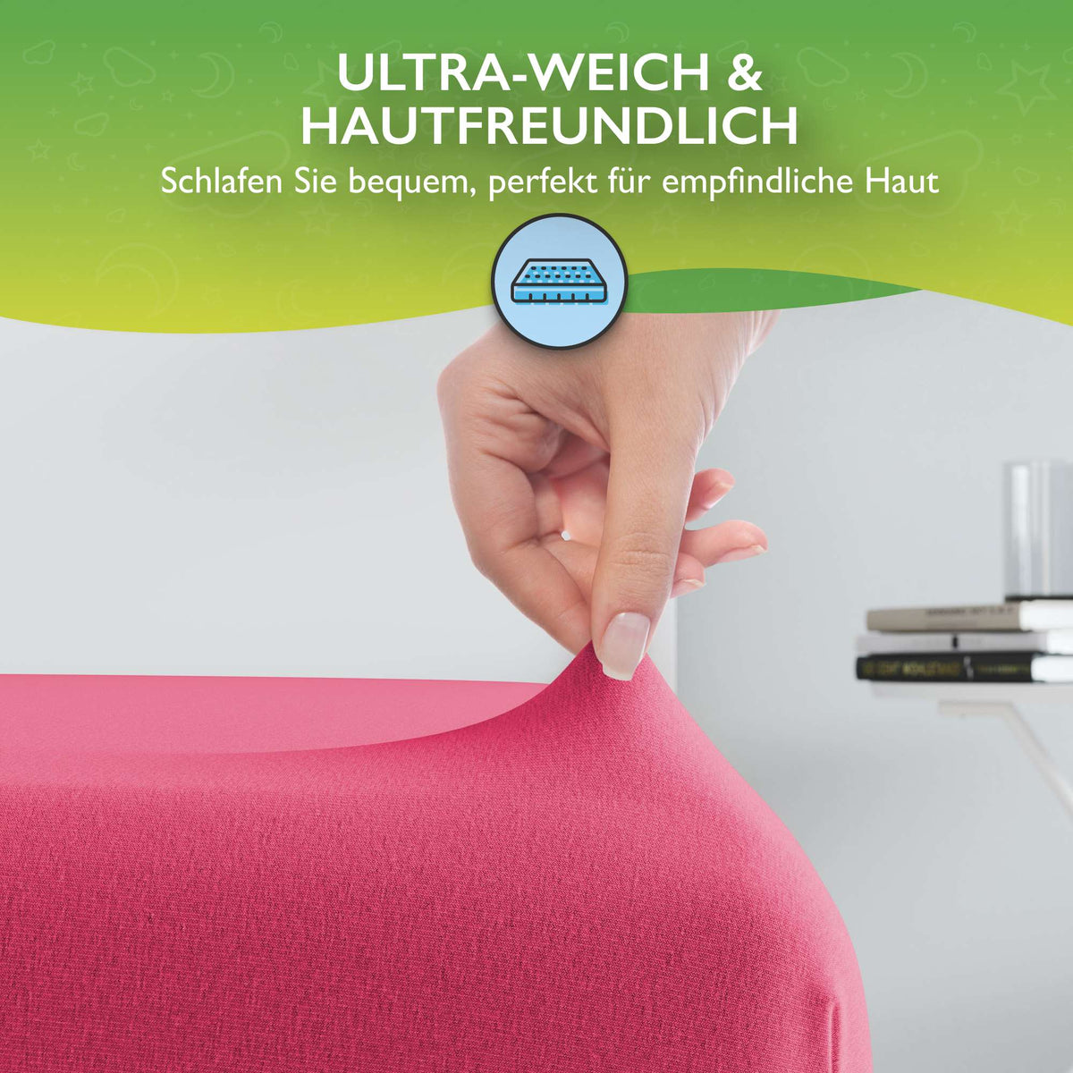 2x etérea Comfort Jersey Topper Spannbettlaken