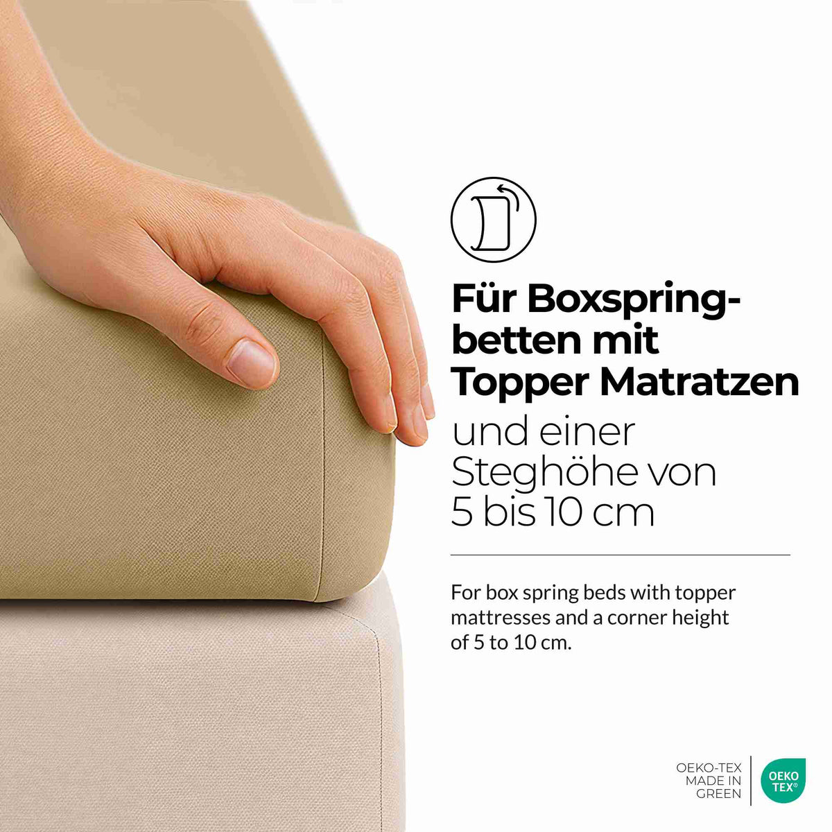 etérea 2 Stück Comfort Jersey Topper Spannbettlaken