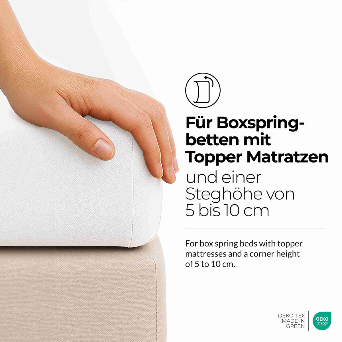 etérea 2 Stück Comfort Jersey Topper Spannbettlaken