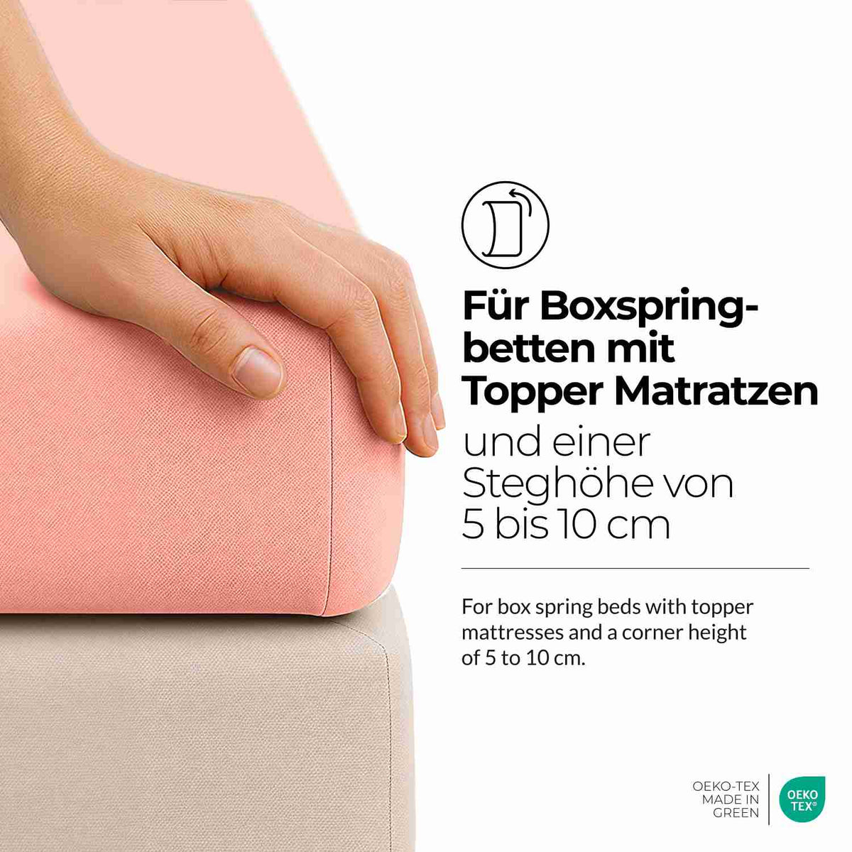 etérea 2 Stück Comfort Jersey Topper Spannbettlaken