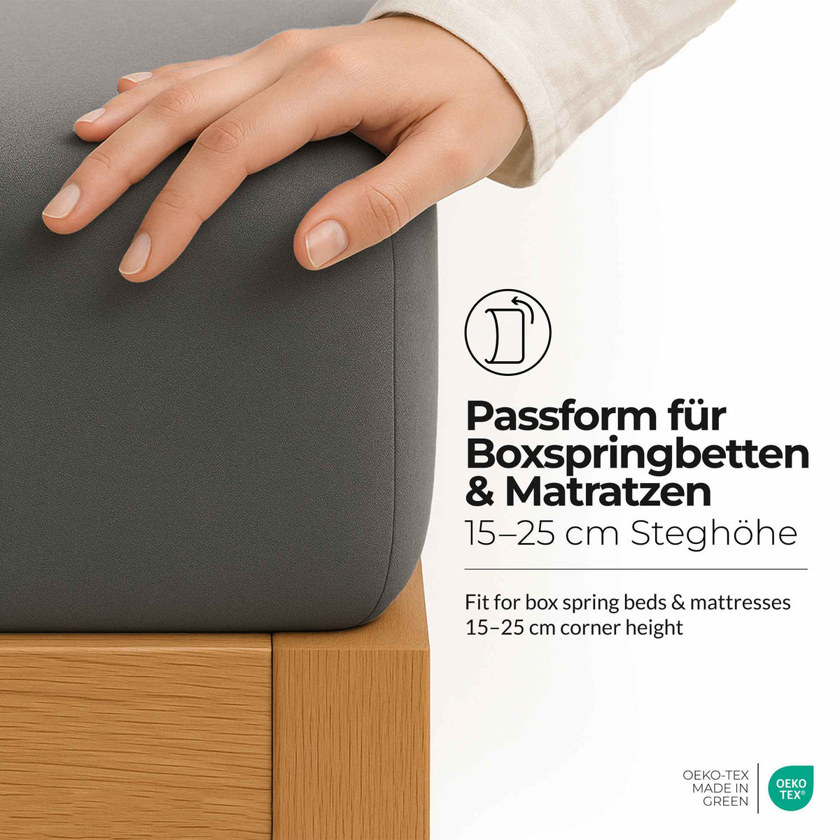 etérea Extra Jersey Spannbettlaken Orange 180x200 - 200x220 cm