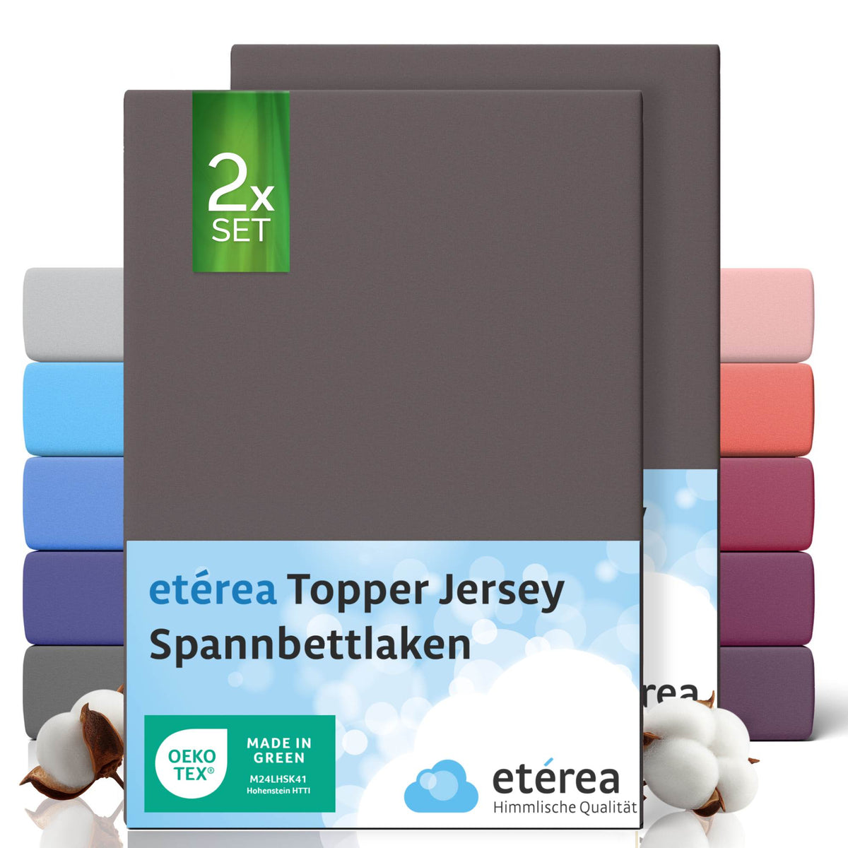 2x etérea Comfort Jersey Topper Spannbettlaken