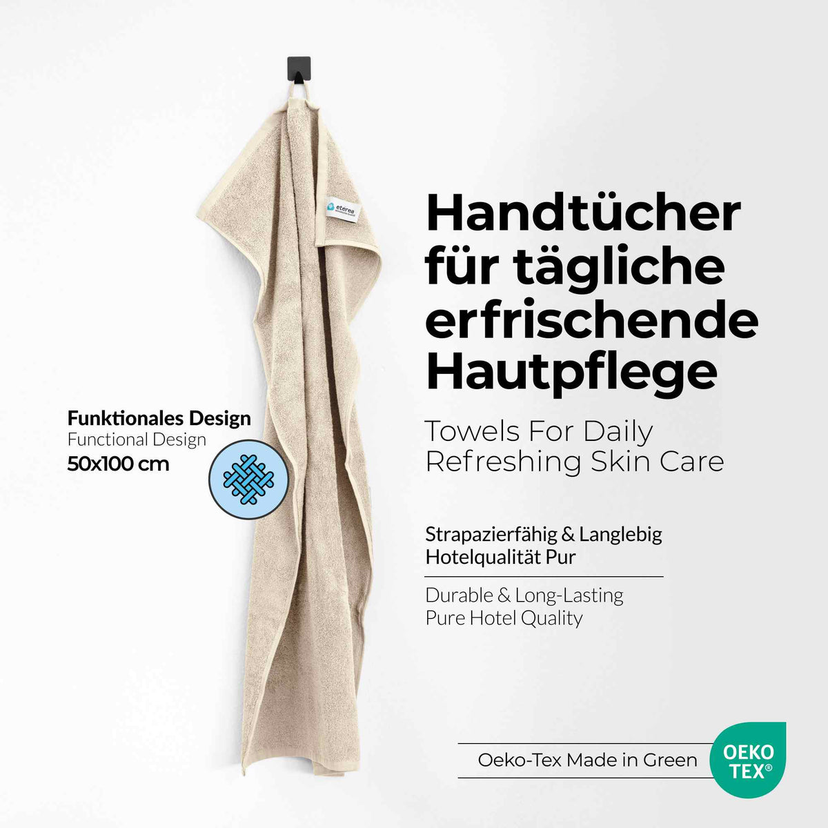 etérea Handtuch Serie Viola ohne Borte