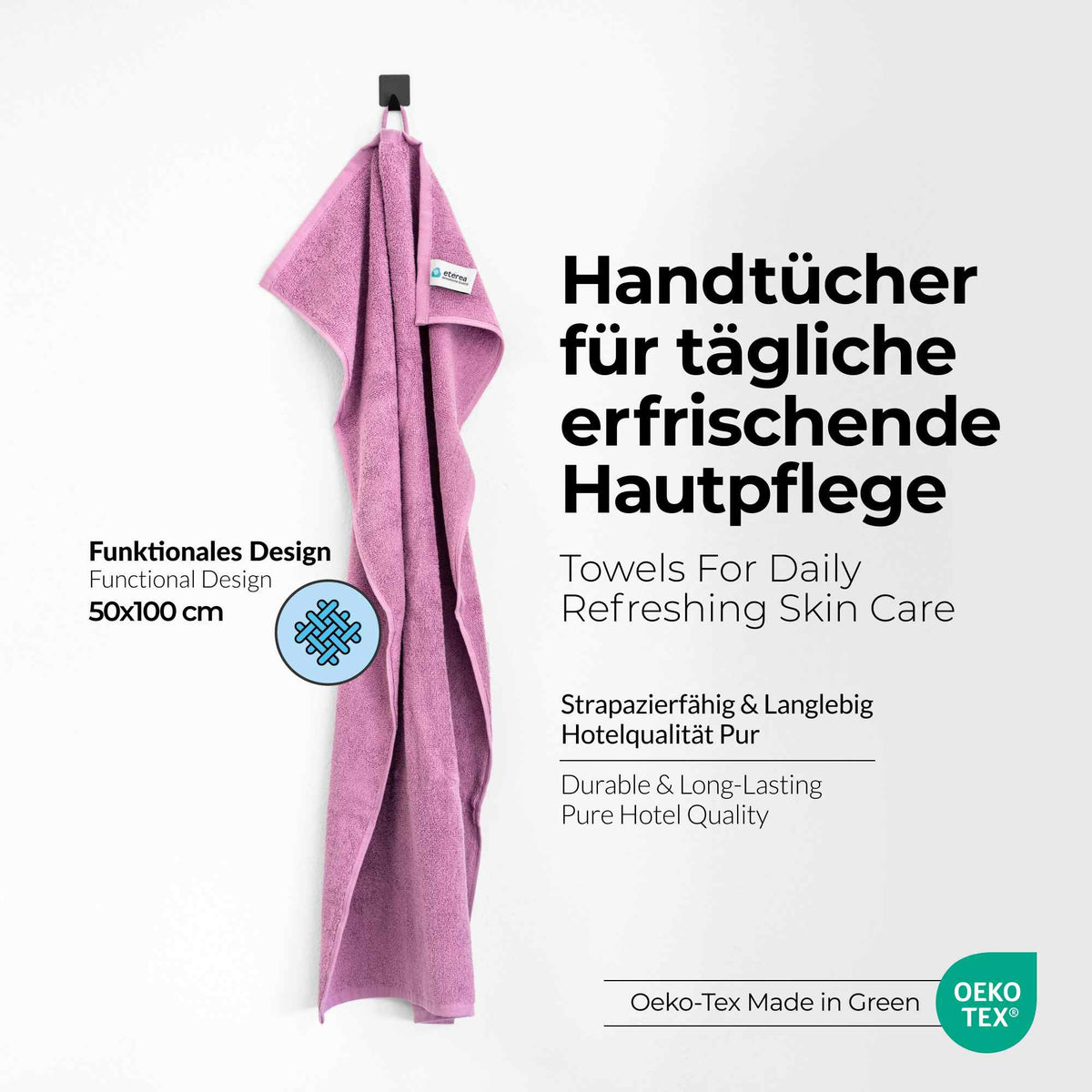 etérea Handtuch Serie Viola ohne Borte
