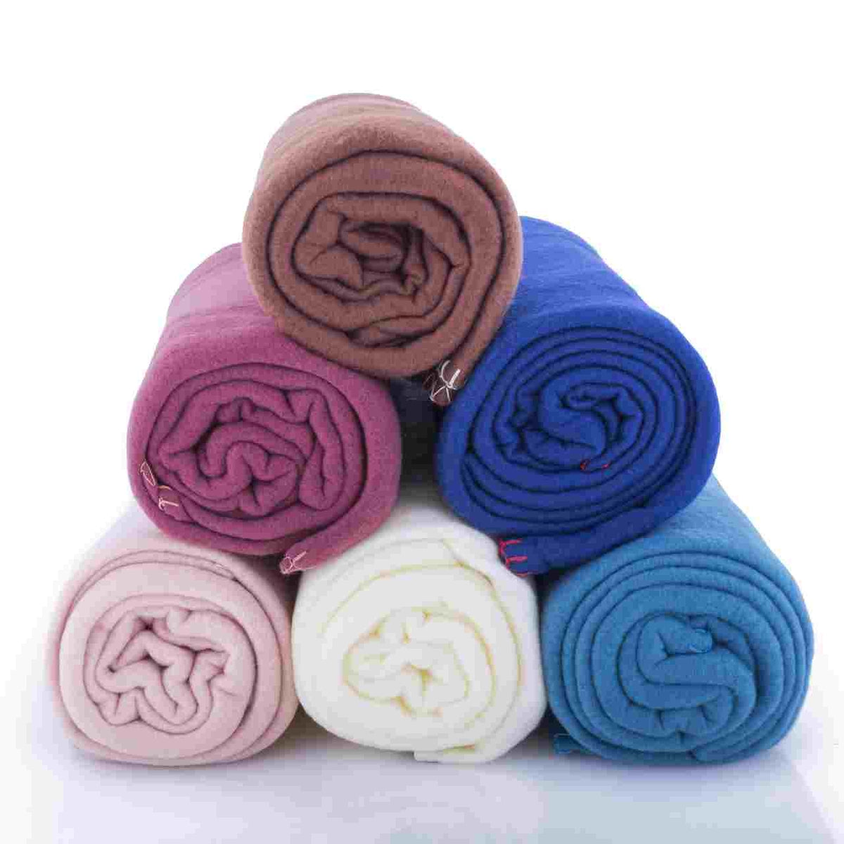 Fleece Kuscheldecke Plaid mit Zierstichnaht 130x170 cm