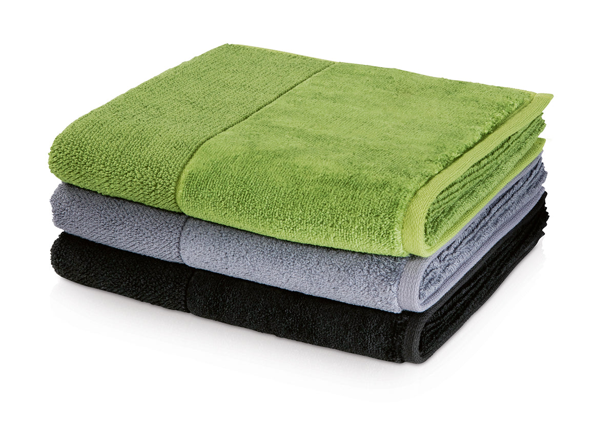 möve Handtuch Uni Bamboo Luxe Veloursbordüre Weiss