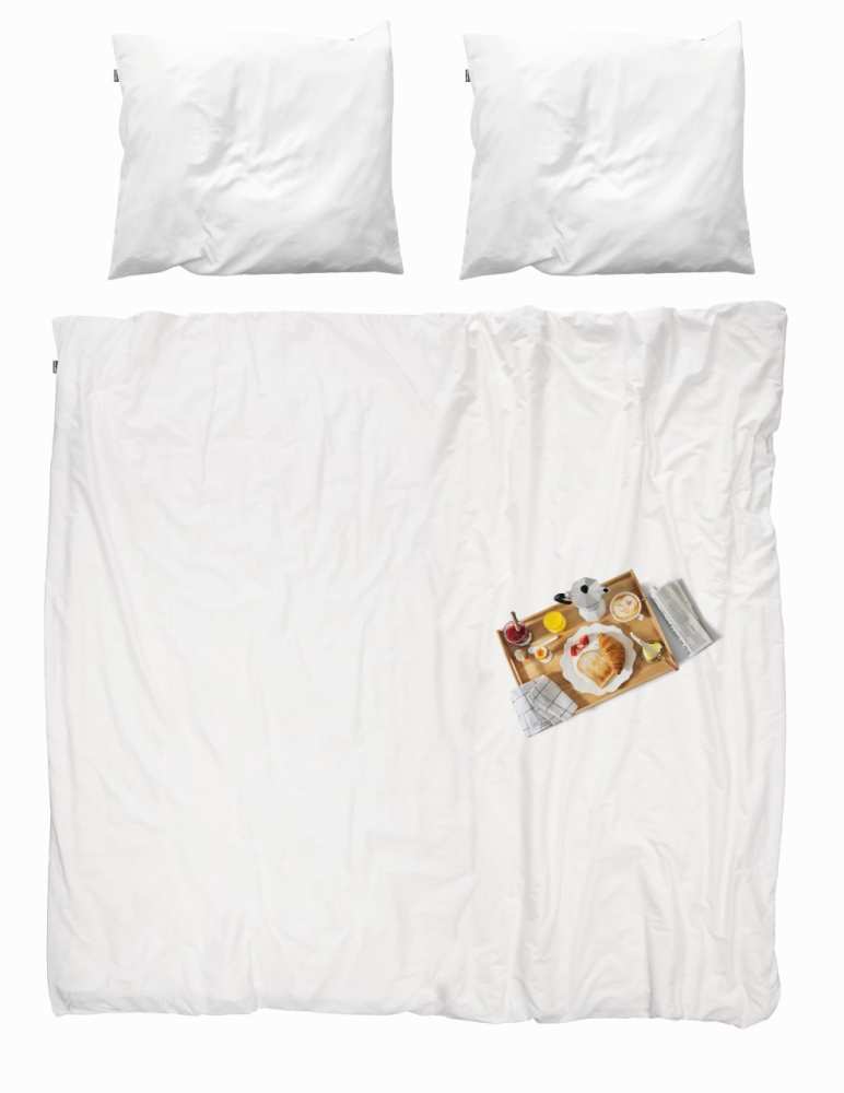 Snurk Baumwolle Bettwäsche Frühstück 155x220 + 80x80 cm
