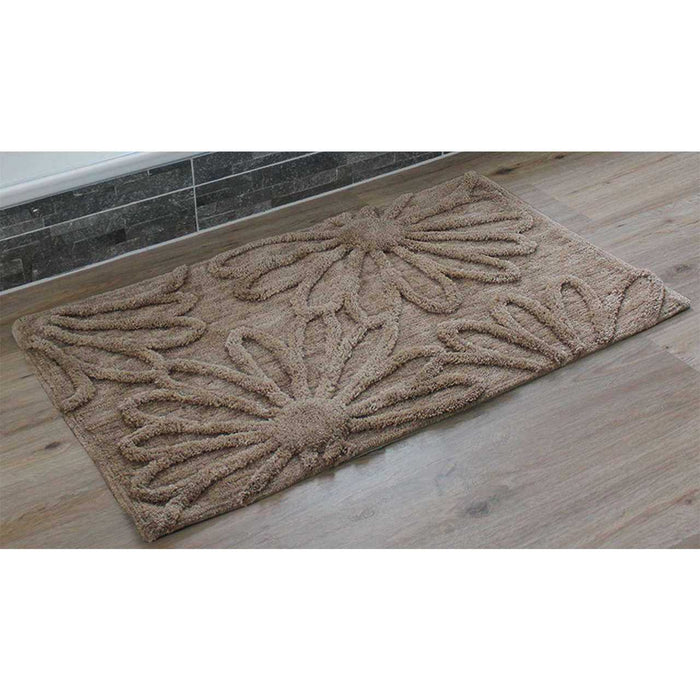 Gözze Badteppich Blume Sand Beige 70x120 cm
