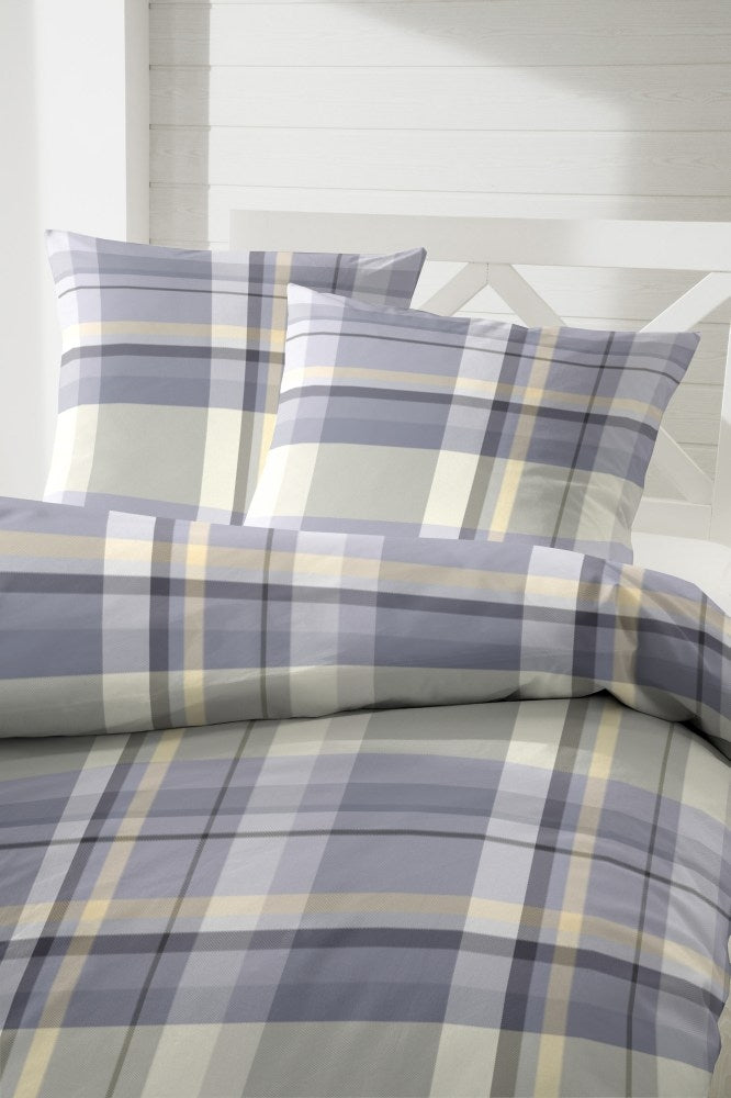 Hahn Edelflanell Bettwäsche Jonte 135x200 cm #farbe_grau