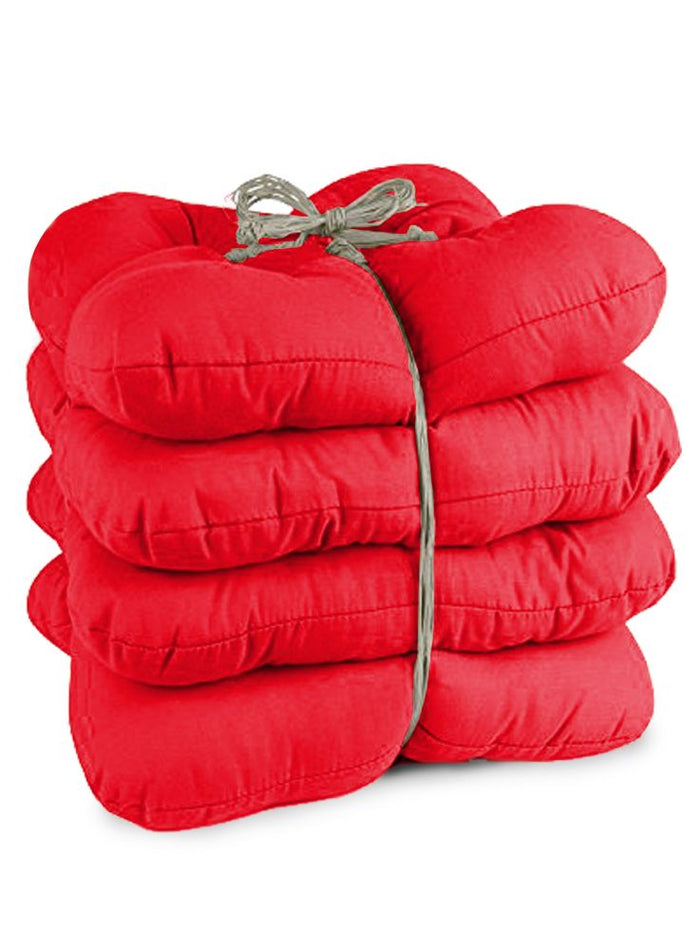 Bertels 4er Pack Stuhlkissen #farbe_rot