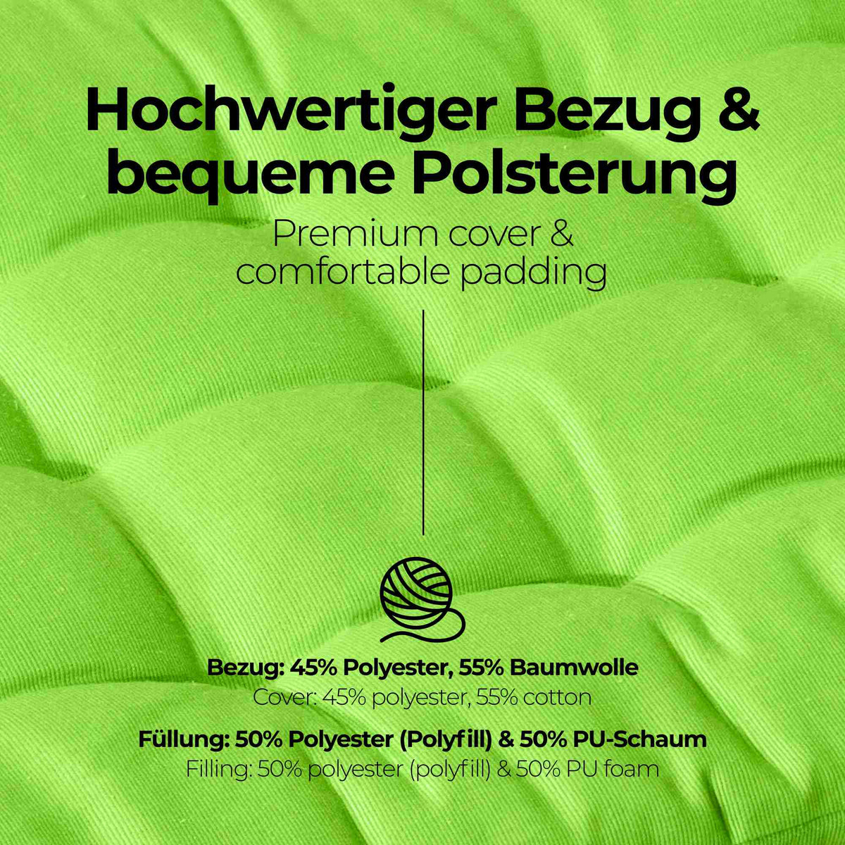 etérea Bankauflage Sitzkissen Basic 120x40cm - Innen und Aussenbereich