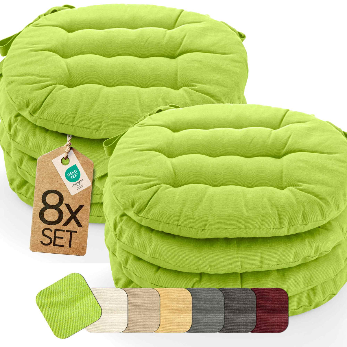 etérea Sitzkissen Stuhlkissen Basic Rund 38x38cm - Innen und Aussenbereich