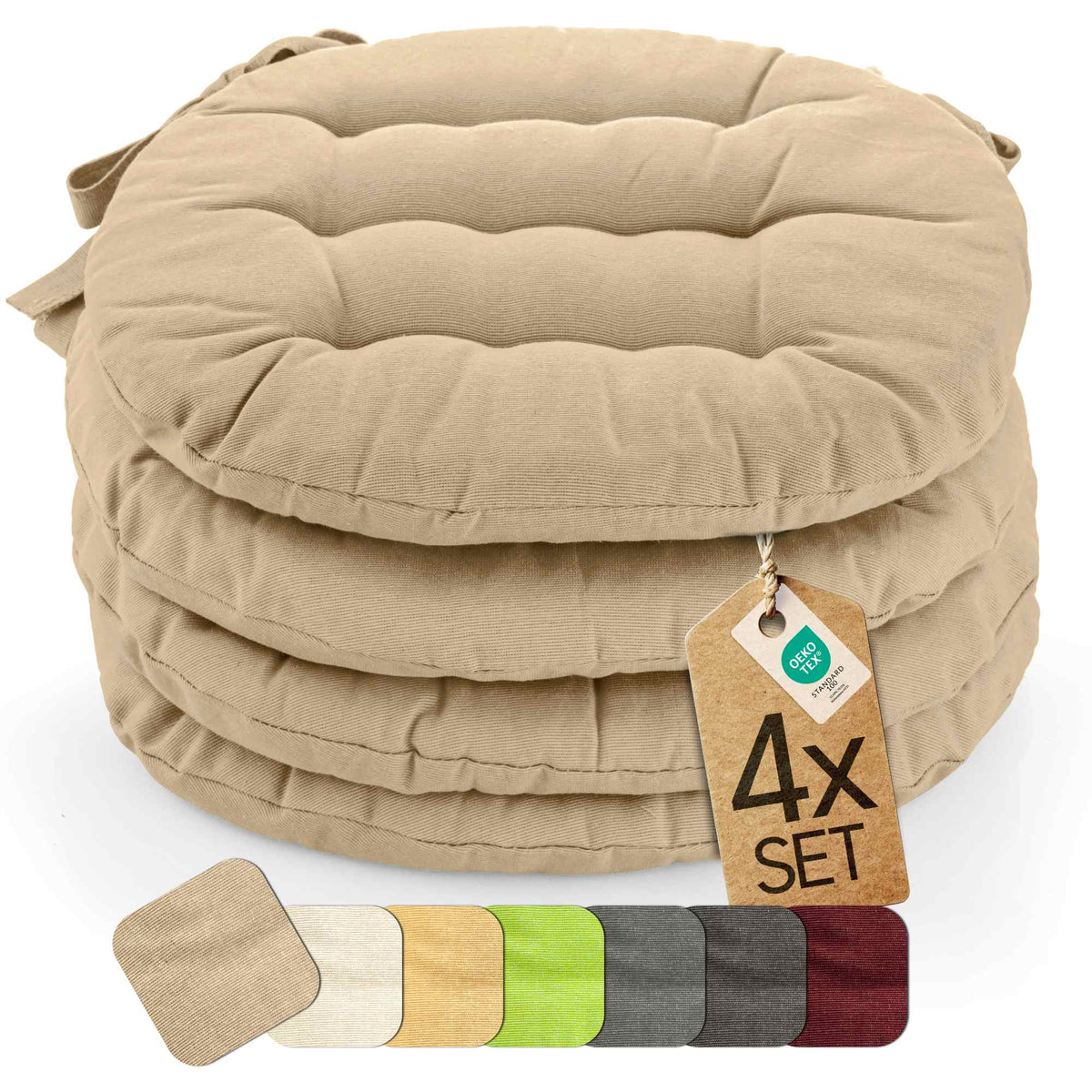 etérea Sitzkissen Stuhlkissen Basic Rund 38x38cm - Innen und Aussenbereich