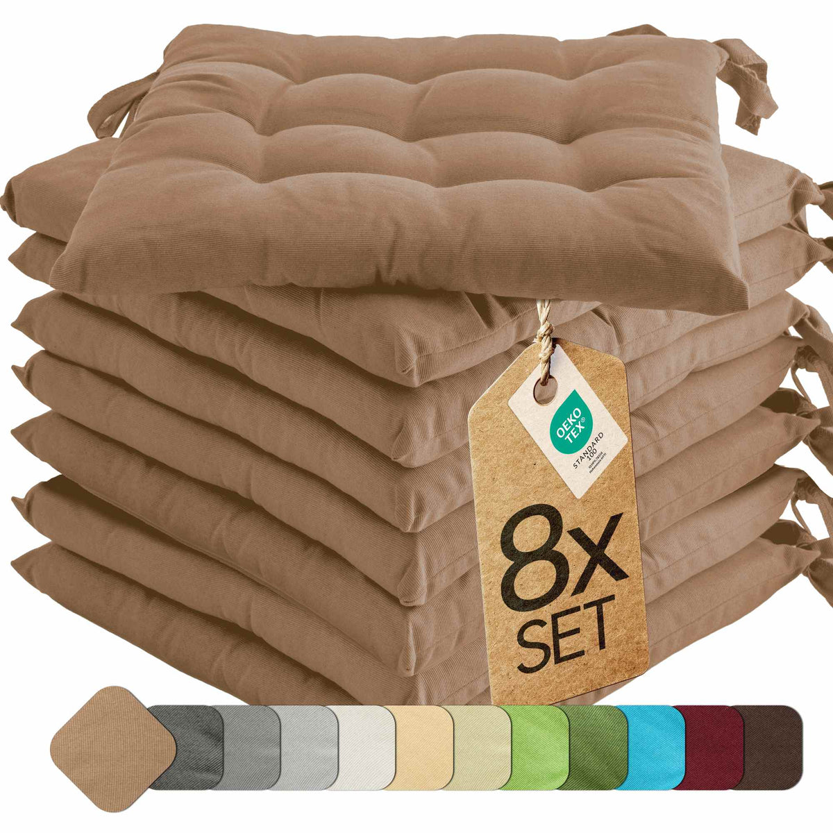 etérea Sitzkissen Stuhlkissen Basic 40x40cm - Innen und Aussenbereich