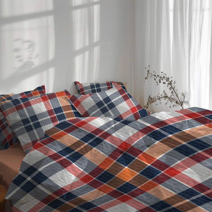 etérea Sommer Set Starterpaket Bettwäsche Spannbettlaken Kari Orange 135x200 + 140x200