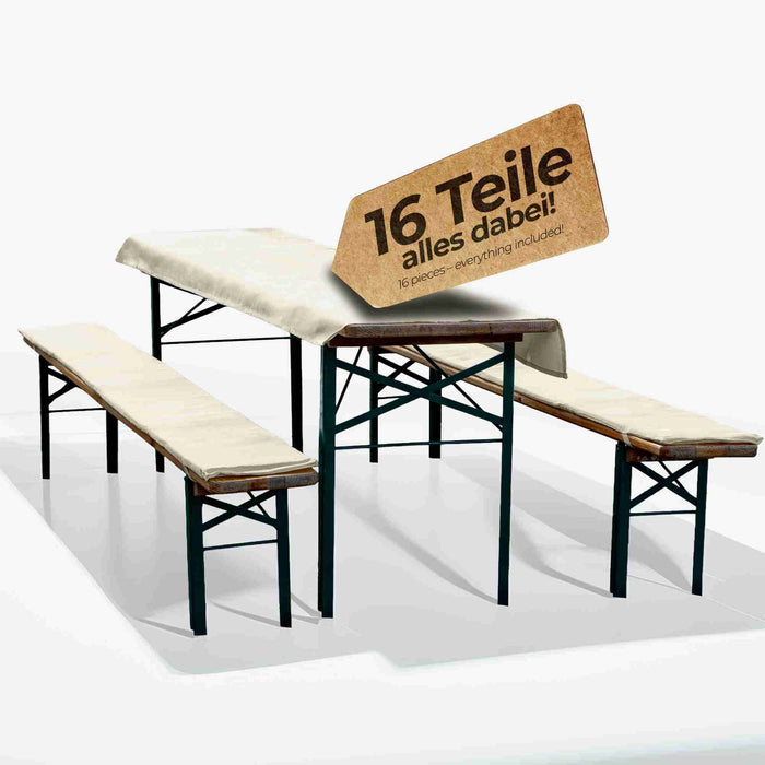 etérea Biertisch Auflagen Set #farbe_creme