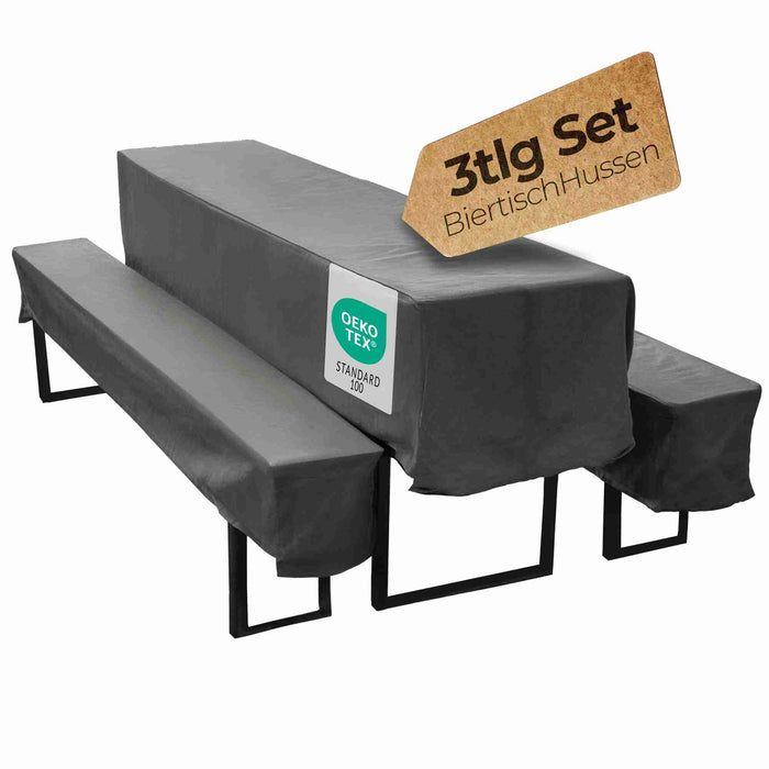 etérea Biertisch Hussen Set #farbe_grau