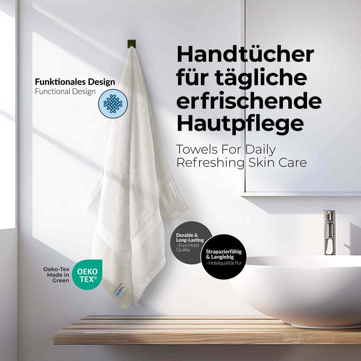 etérea 10er Pack Handtücher Carli Handtuch Bulkset