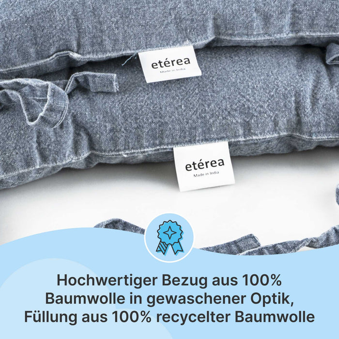 etérea Stuhlkissen Sitzkisten Denim-Optik #farbe_