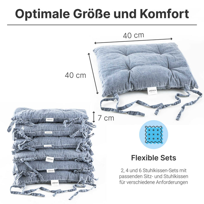 etérea Stuhlkissen Sitzkisten Denim-Optik #farbe_