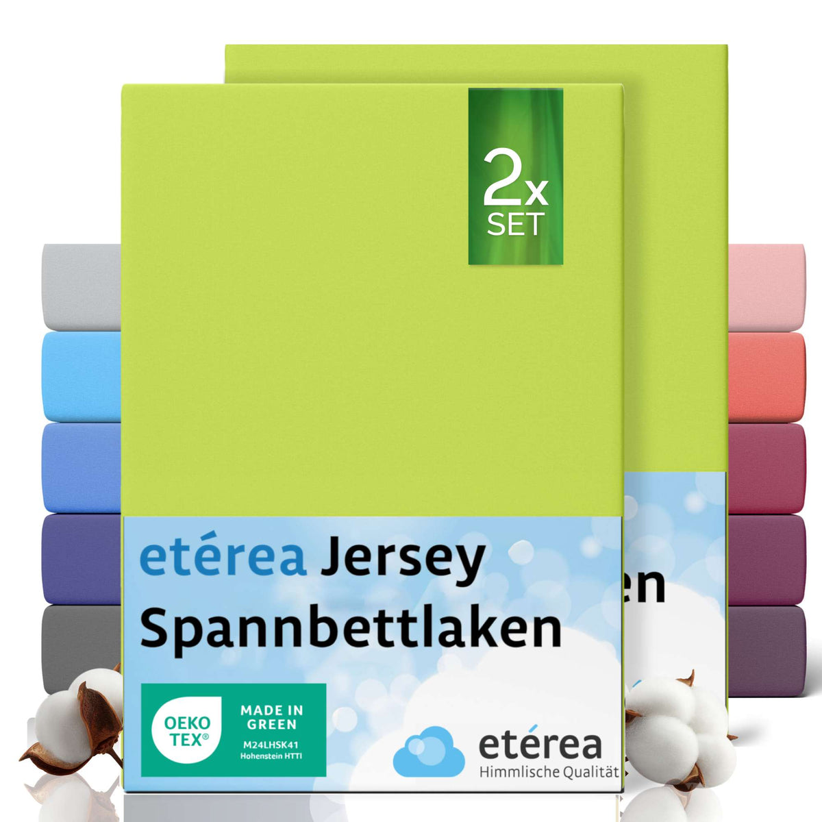 etérea Comfort Jersey Kinder Spannbettlaken Doppelpack