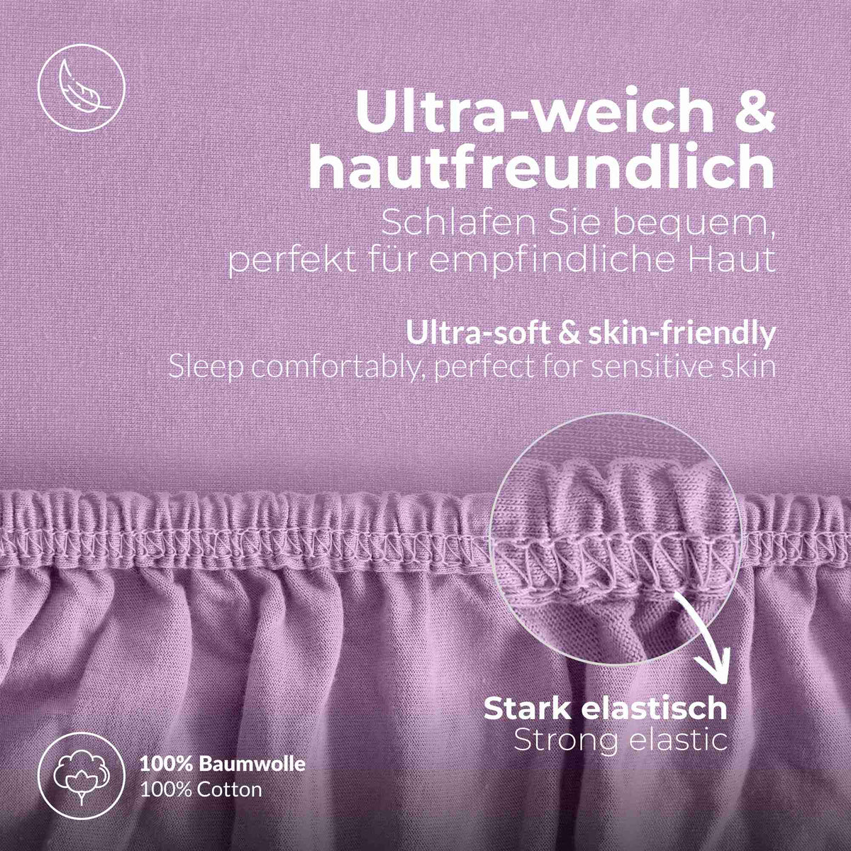 VBD-1 etérea Comfort Jersey Spannbettlaken