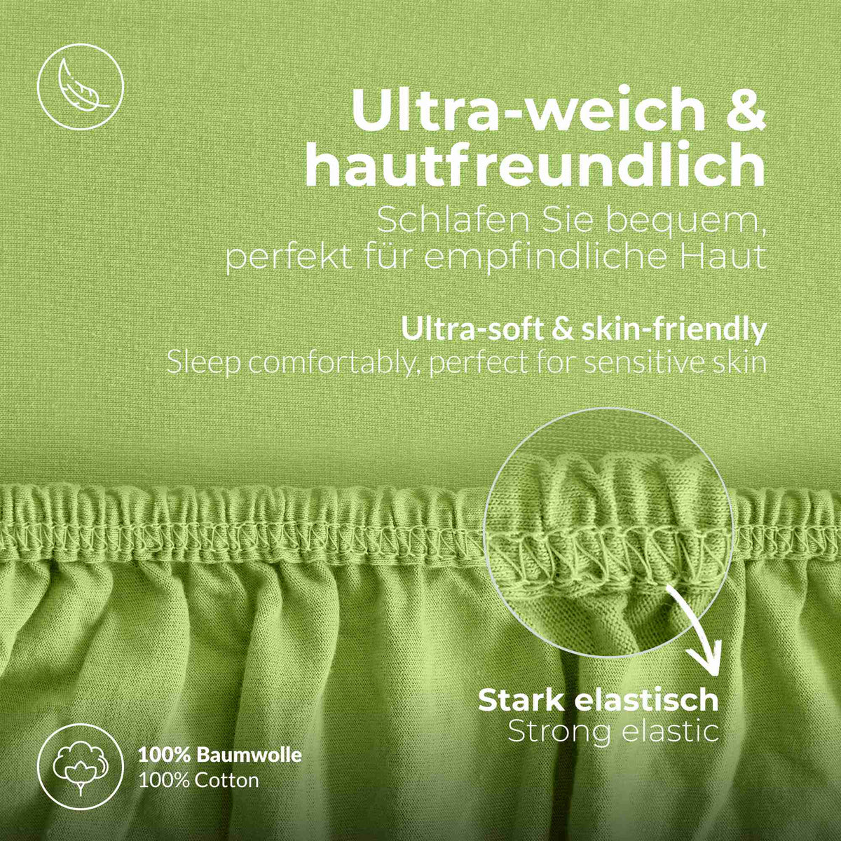 VBD-1 etérea Comfort Jersey Spannbettlaken