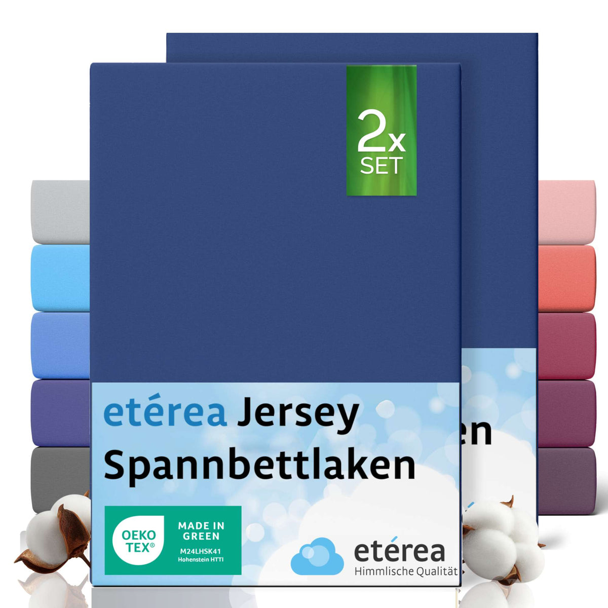 etérea Comfort Jersey Kinder Spannbettlaken Doppelpack
