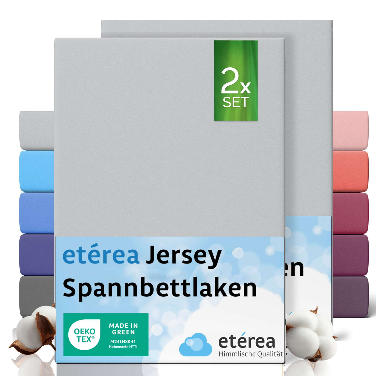 etérea Comfort Jersey Kinder Spannbettlaken Doppelpack