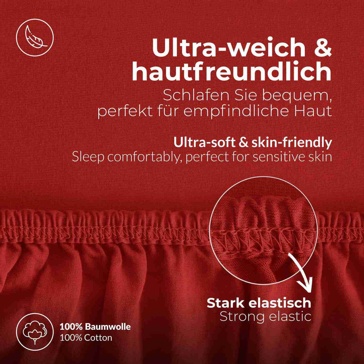 etérea 2 Stück Comfort Jersey Topper Spannbettlaken