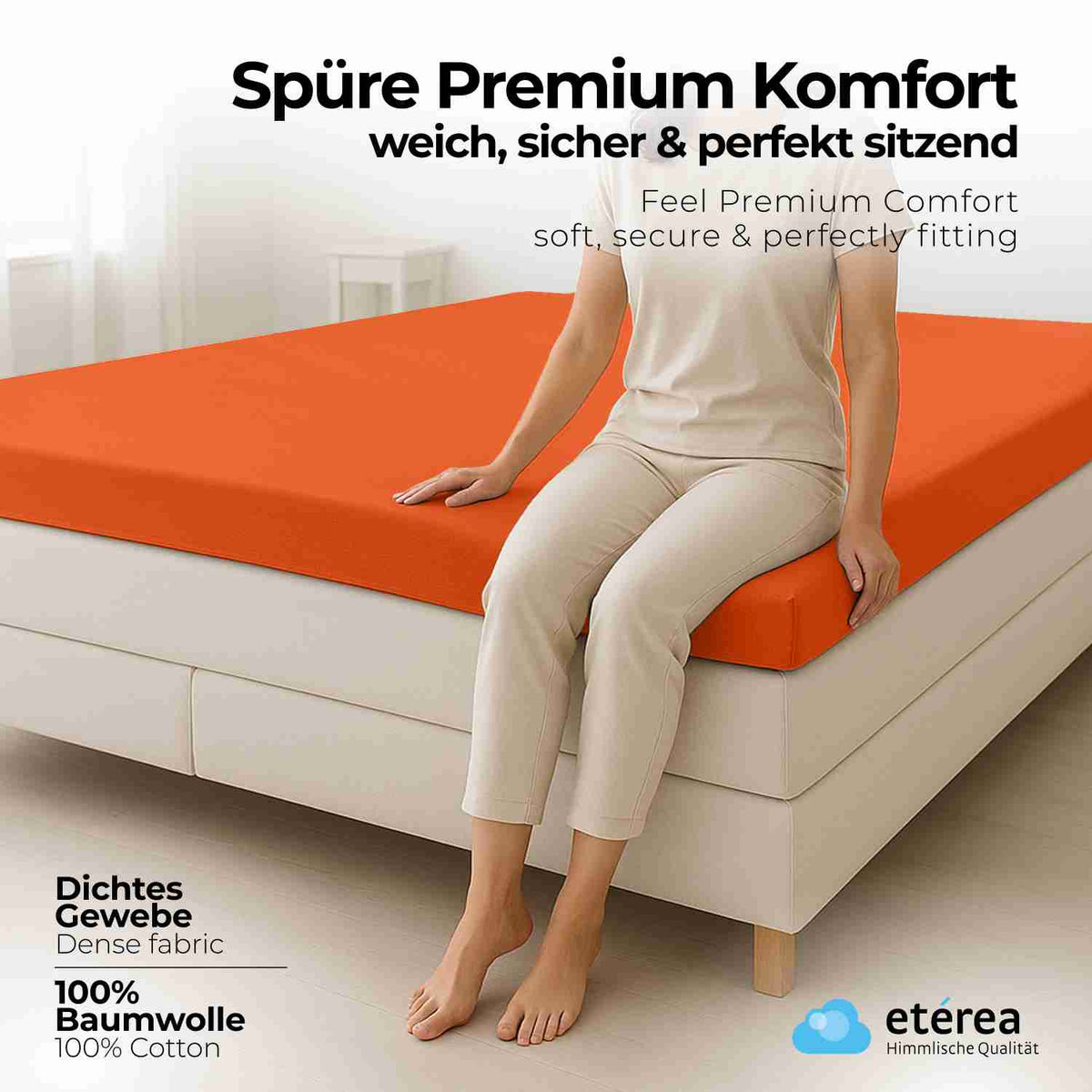 etérea 2 Stück Comfort Jersey Topper Spannbettlaken