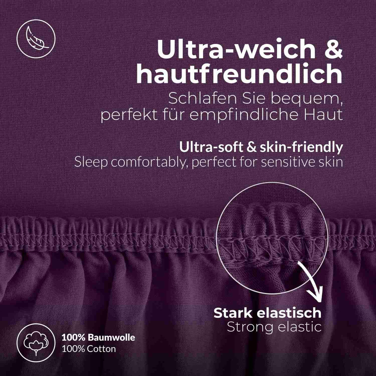 etérea 2 Stück Comfort Jersey Topper Spannbettlaken