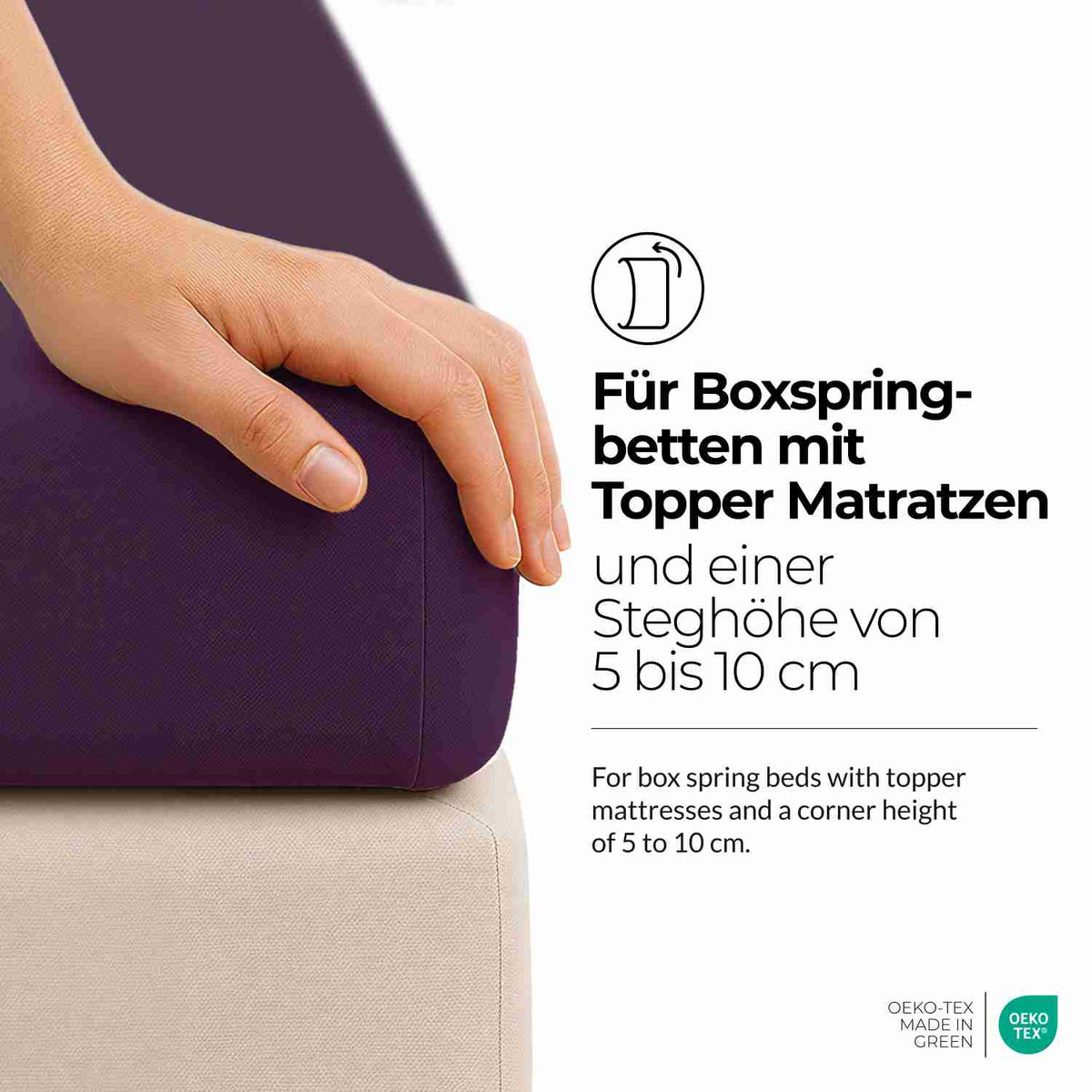 etérea 2 Stück Comfort Jersey Topper Spannbettlaken