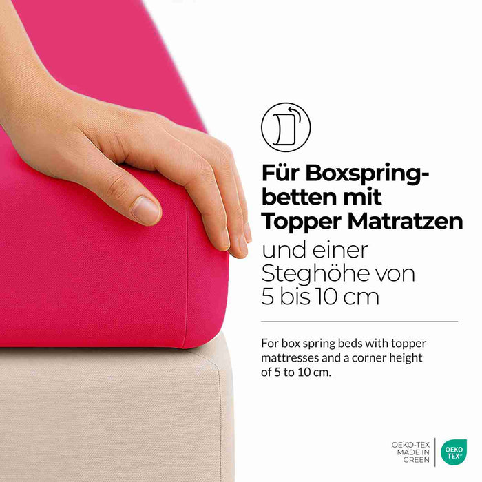 VBD-2 etérea Jersey Topper Spannbettlaken #farbe_pink