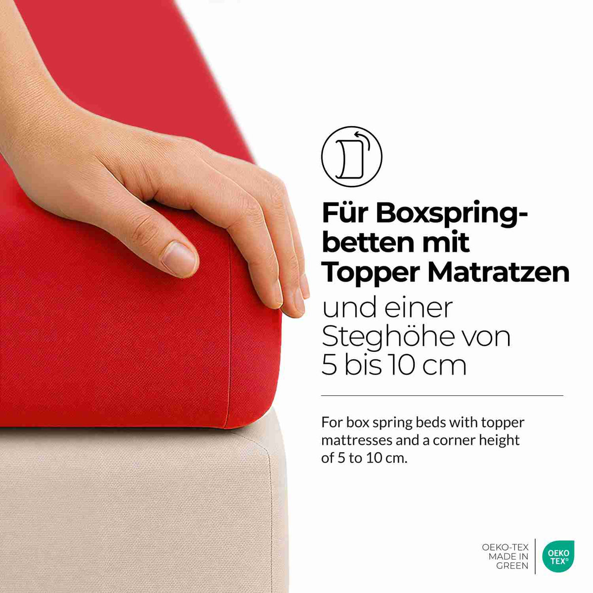 etérea 2 Stück Comfort Jersey Topper Spannbettlaken